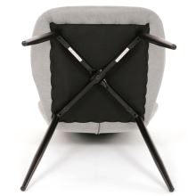 Jídelní židle CT-285 LAN2 světlá látka lanýžově šedá, kov černý matný lak