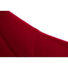 Otočné designové jídelní křeslo DALIO sametová látka Velvet oxy fire červená, buk