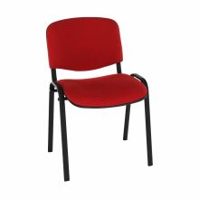Konferenční židle ISO NEW látka C16 červená, kov a plast černý