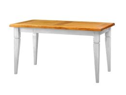 Rustikální jídelní stůl POPRAD WHITE MES03B 200x100 cm:antická bílá-světlý vosk