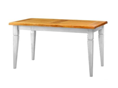 Rustikální jídelní stůl POPRAD WHITE MES03B 200x100 cm:antická bílá-světlý vosk