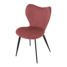 Jídelní židle DCL-1031 RED2 látka červená, kov černý matný lak