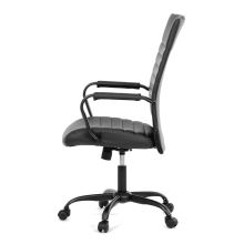 Kancelářská židle KA-V306 BK ekokůže černá, kov černý
