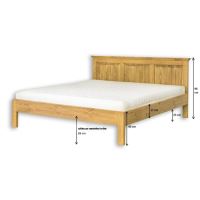 Rustikální postel POPRAD ACC01 160x200 : tmavý vosk (1)