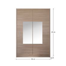 Skříň s posuvnými dveřmi MADRYT 150 cm, dub sonoma