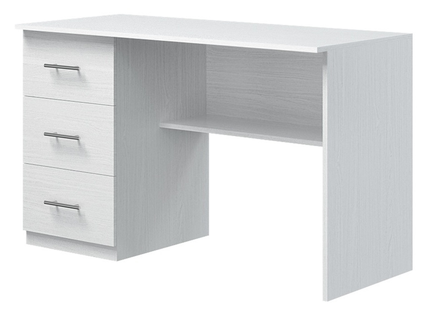 Pracovní stůl PEREIRA typ 4, šířka 120 cm, bílá strukturální, levý