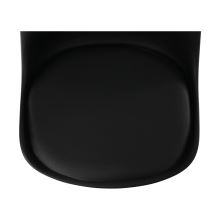 Jídelní židle BALI 2 new, plast a ekokůže černá, podnož buk
