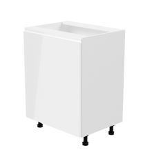 Spodní skříňka, bílá / bílá extra vysoký lesk, levá, AURORA D601F