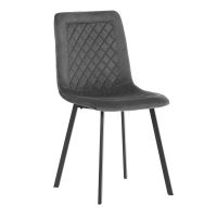 Jídelní židle DCL-973 GREY4 sametová látka šedá, kov černý lak mat (13)