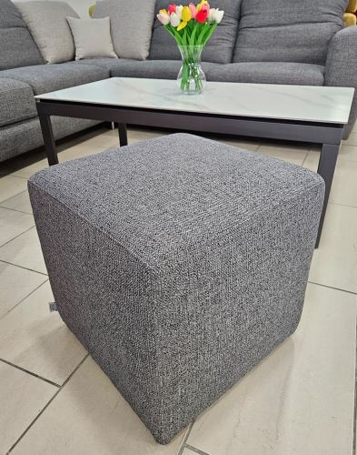 Taburet KOSTKA UNI 45x45 cm, látka Aquaclean dle výběru