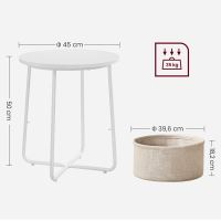 Odkládací stolek AKF-E1023 WT MDF matná bílá (5)
