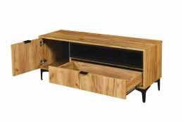 TV stolek Piano 1D1S zlatý dub/černá (2)