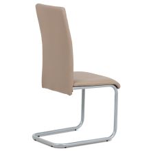 Jídelní židle DCL-102 CAP koženka cappuccino, kov šedý lak, vyřadit