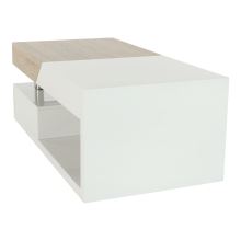 Konferenční stolek, bílý lesk / dub sonoma, MELIDA