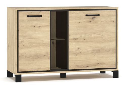 Komoda 2D BUCKET 117 cm, dub artisan a wenge