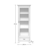 Vitrína, alpská bílá, KENTAK REG1W1S (2)
