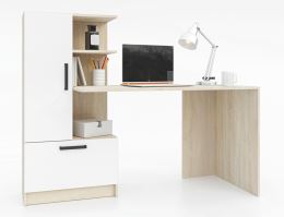 Pracovní stůl PRIVAS levý barva sonoma/bílá mat