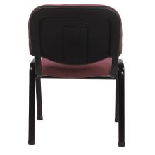 Kancelářská konferenční židle ISO 2 NEW látka červeno-hnědá, kov černý lak