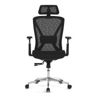 Kancelářská židle KA-S258 BK síťovina mesh černá, kovový kříž (2)