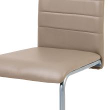 Jídelní židle DCL-102 CAP koženka cappuccino, kov šedý lak, vyřadit