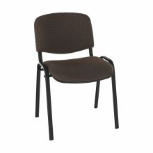 Konferenční židle ISO NEW látka C24 hnědá, kov a plast černý