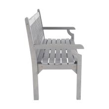 Dřevěná zahradní lavička KOLNA 124 cm, barva šedá