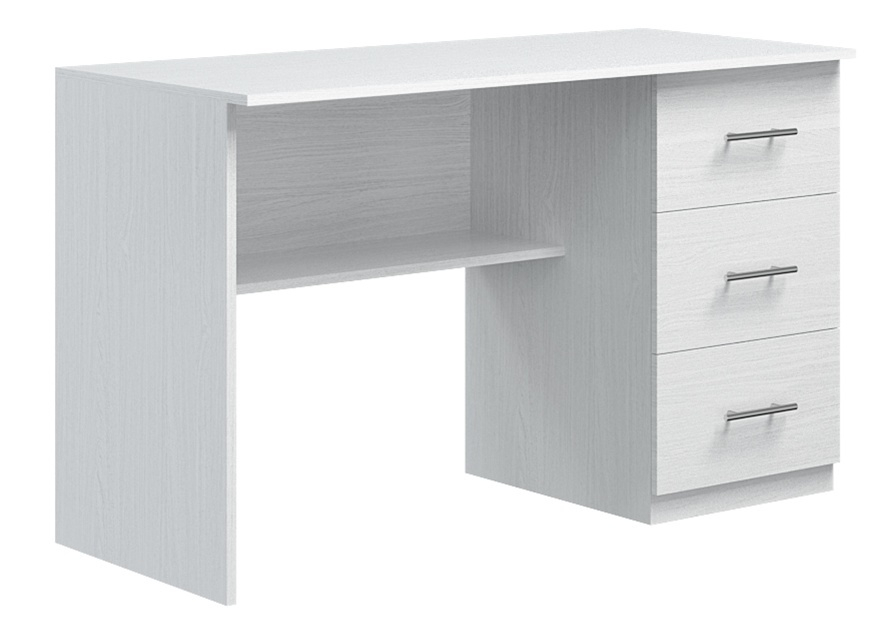 Pracovní stůl PEREIRA typ 4, šířka 120 cm, bílá strukturální, pravý