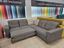 Sedací souprava HAVAJ 2R+roh+2P látka Camila C271 šedo-zelená, český výrobek, VÝPRODEJ expo (2)