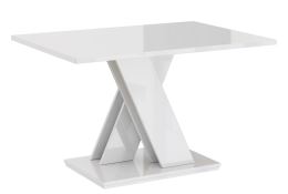 Konferenční stolek BRAGA 120x60 cm, lamino bílá matná a beton