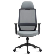 Kancelářská židle KA-V324 GREY látka a síťovina šedá