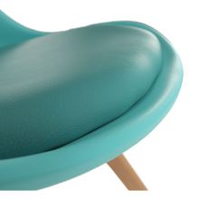 Jídelní židle SEMER new, plast a ekokůže mentolová, buk