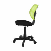 Dětská otočná židle, zelená / černá, MESH