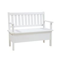 Rustikální lavice POPRAD WHITE SIL14B 100 cm:bílý vosk