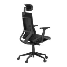 Kancelářská židle KA-W002 BK látka černá, výškově stavitelné  područky