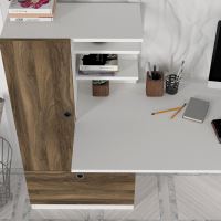 Pracovní stůl DRAFT 150 cm, bílá matná (15)