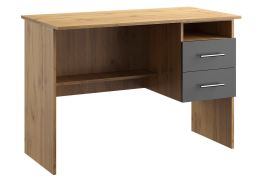 Pracovní stůl OFFICE KIT typ 2, š.110 cm, dub apalačský a šedá, pravý