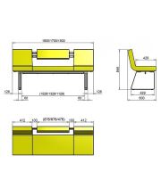 Moderní designová jídelní lavice CHICAGO rovná 190 cm, český výrobek