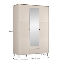 Skříň, kašmír/dub castello, EYCO 3D1S (3)