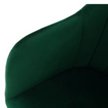 Otočné designové jídelní křeslo DALIO sametová látka Velvet smaragdová, buk