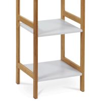 Regál DR-013-5 bambus a MDF bílá (2)