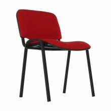 Konferenční židle ISO NEW látka C16 červená, kov a plast černý