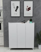 Komoda 3D CARTER 90 cm, matná bílá (1)