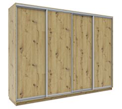 Šatní skříň s posuvnými dveřmi STIGMA 280 cm, dub artisan