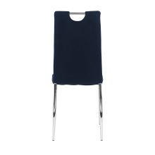 Jídelní židle OLIVA NEW sametová látka Velvet modrá, kov chrom
