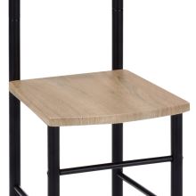 Němý sluha - židle 81870 BK černý kov, přírodní sedák