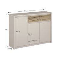 Komoda, kašmír/dub evoke, KAROS 3D1S (5)