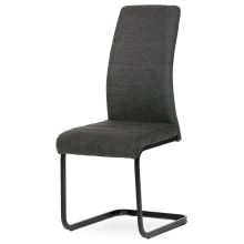 Jídelní židle DCL-414 GREY2 látka šedá, kov černý lak mat