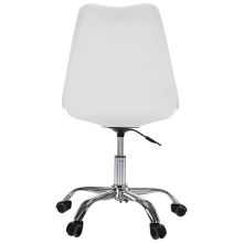 Kancelářská židle DARISA NEW plast a ekokůže bílá, kov chrom