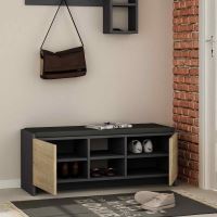 Botník DRACO 110 cm, lamino antracit a dub (1)