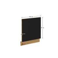 Dvířka na myčku, černý mat / dub artisan, Monro ZM 570x596 (15)